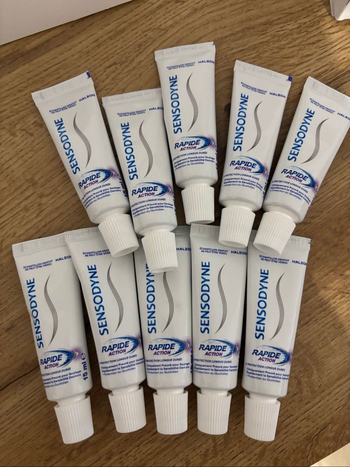 Lot de 10 sensodyne rapide