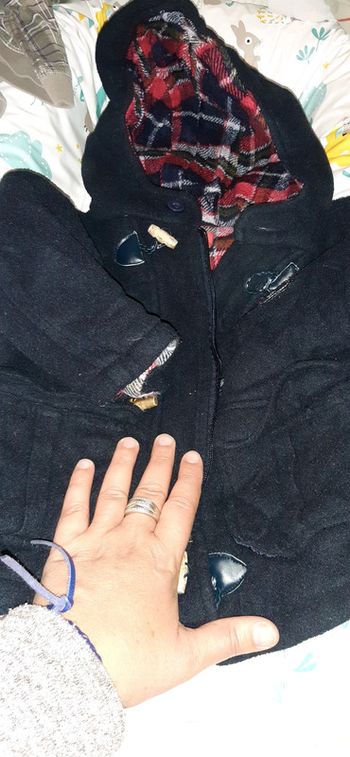 Veste/manteau style duffle coat bleu  marine tissaia 12 mois