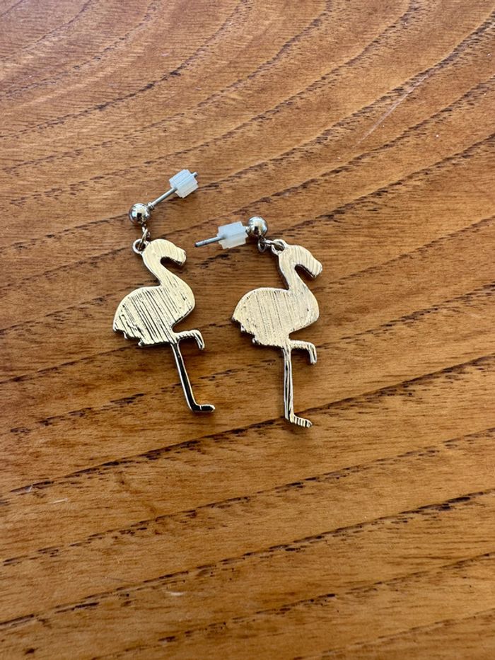 Boucles d’oreilles flamants roses - photo numéro 3