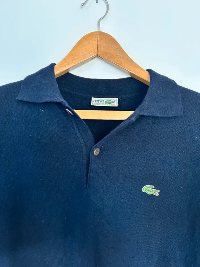 Lacoste pull laine col boutonné - photo numéro 2