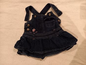 Petite robe à bretelles en jean Alphabet 1-3mois