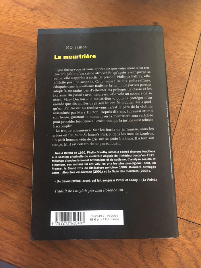 Livre La meurtrière - photo numéro 2