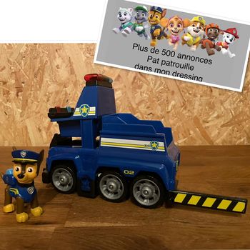 Jouet figurine Chase avec son Véhicule de la Pat Patrouille