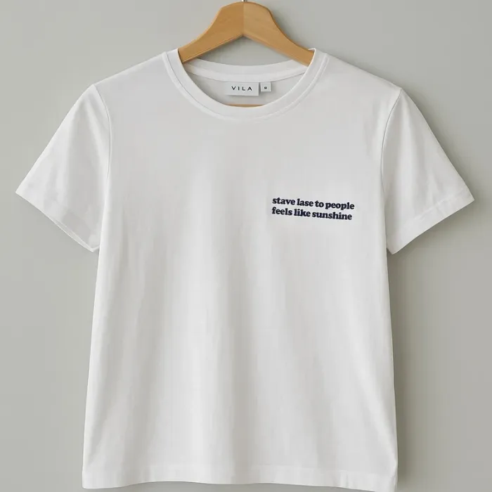 T-shirt blanc à message Vila - Taille S