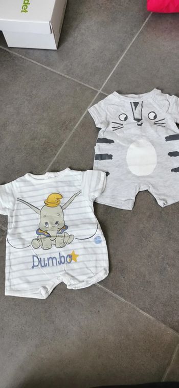 Lot de 2 barboteuses 0 mois