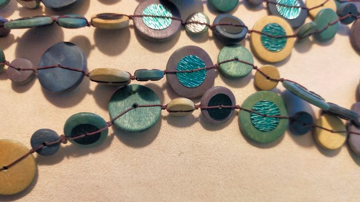 Collier long en pâte polymère – Style ethnique bohème – Collection Terres d’Ailleurs - photo numéro 6