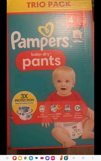 Trio pack de 126 couches pampers pants taille 4