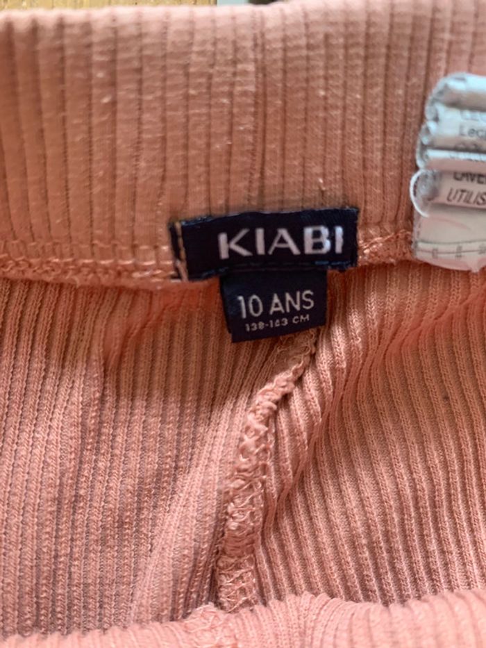 Legging rose poudré effet côtelé fille 10 ans (138/143) Kiabi - photo numéro 3