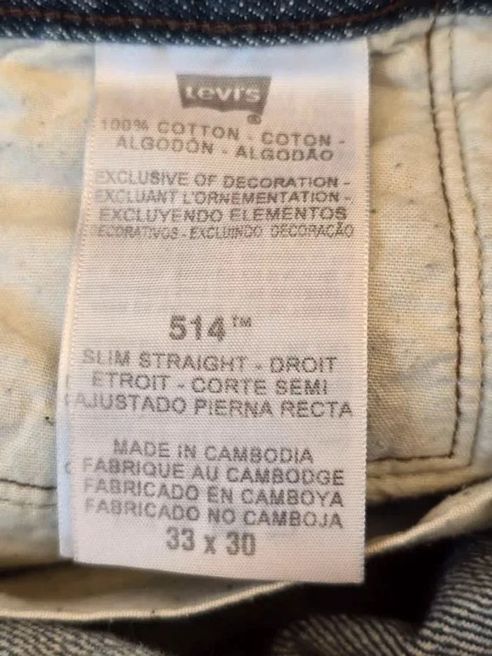 Jeans Levi's 514 W33 FR42 L30 coupe droite bleu Homme Men pan297b - photo numéro 7