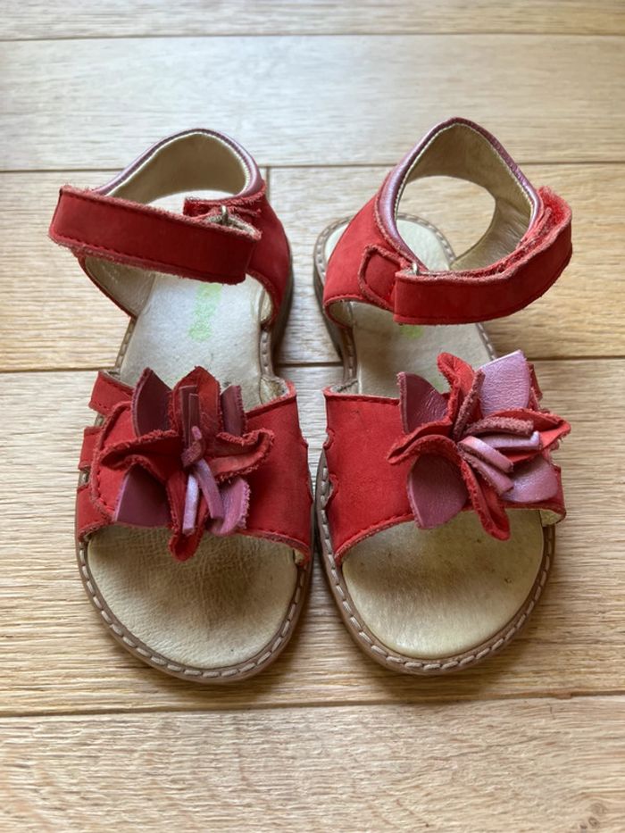 Vends sandales ixoo cuir fuschia taille 27 bon état - photo numéro 3