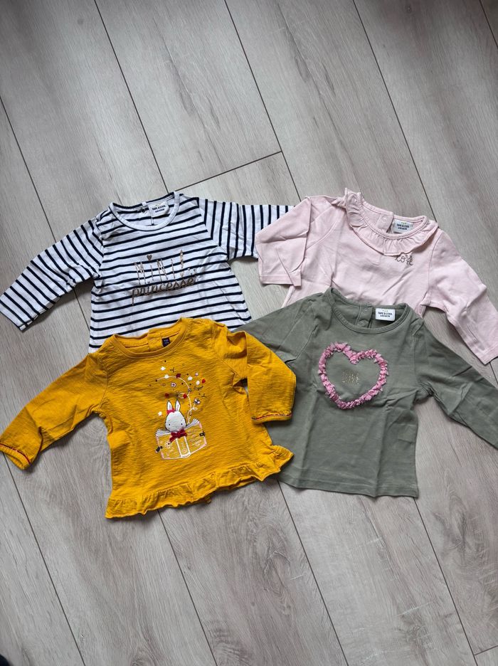 Lot de 4 t-shirts ML