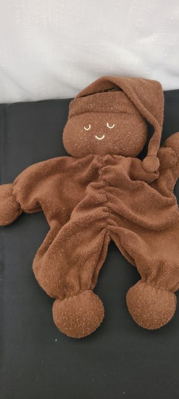 jr keptin doudou lutin plat marron bonnet -
