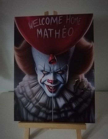 Plaque décorative "pennywise" prénom Mathéo