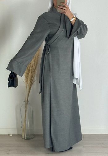 Robe noeud couleurs gris souris neuve