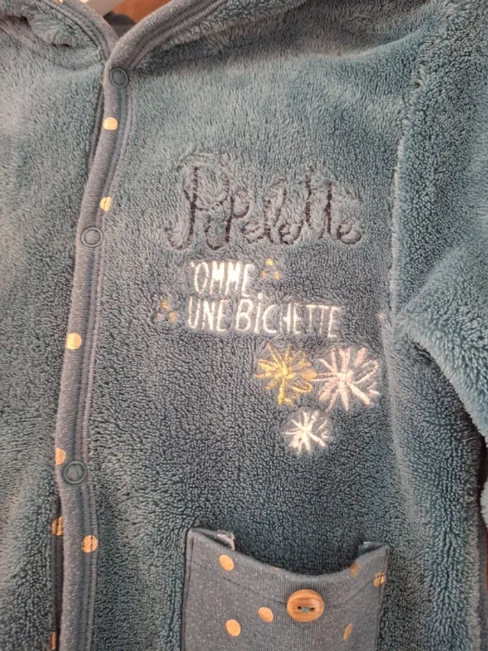 Peignoir chaud bleu petit beguin - photo numéro 3