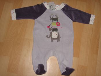 Pyjama fille 3 mois kitchoun neuf