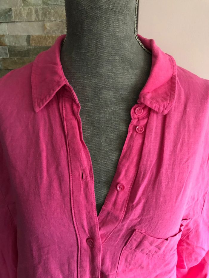 Chemise en lin loose rose Primark 36 - photo numéro 3