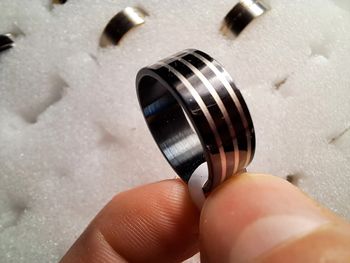 Bague acier inoxydable noires