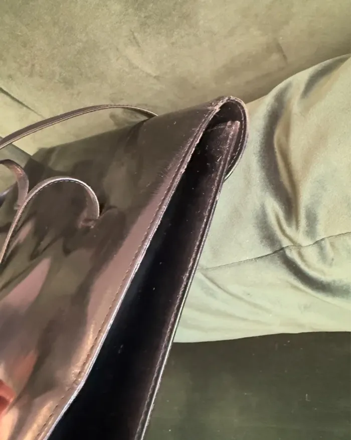 Sac à main Lamarthe vintage en cuir noir - photo numéro 8