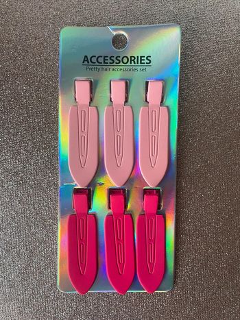 6x pinces pour cheveux rose