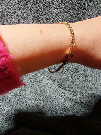 Bracelet gourmette doré maille Figaro 3 en 1