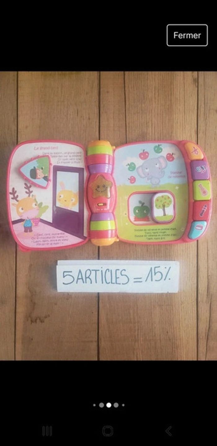 Livre musical Do ré mi - Super livre enchanté - Rose vtech - photo numéro 2