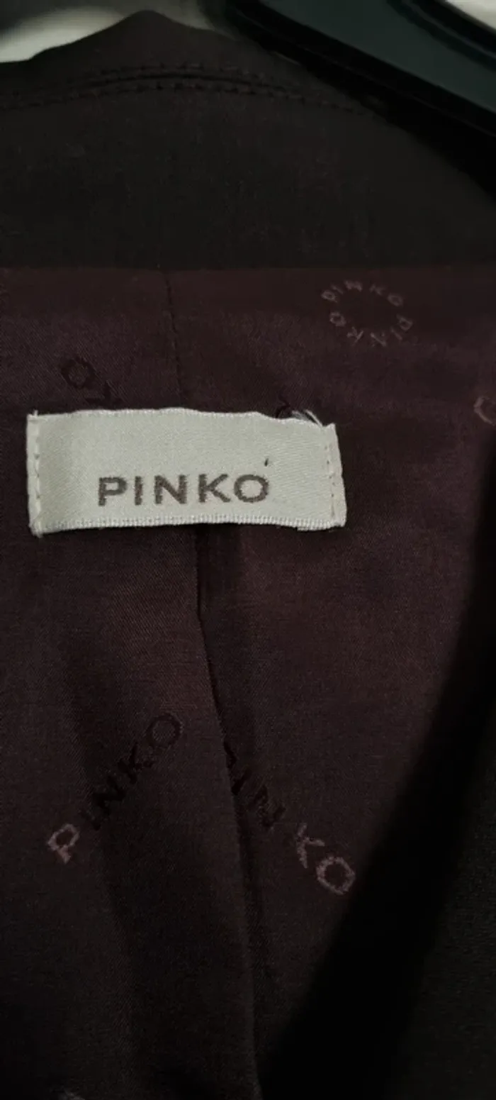 Veste blazer marron chocolat laine pinko 40 - photo numéro 6