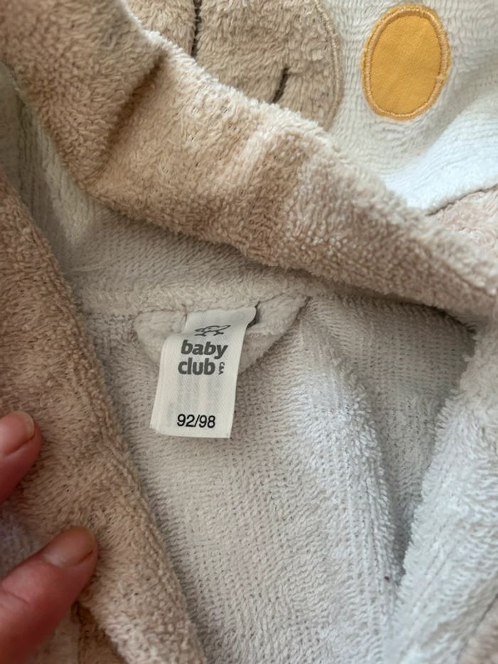 Peignoir éponge baby club  ours mixte taille 2/3 ans - photo numéro 4