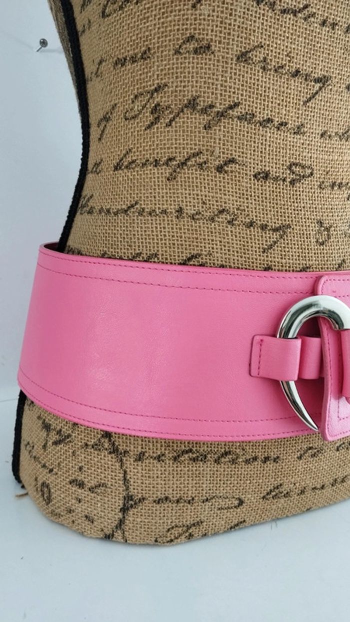 Ceinture large rose crochet 90 cm - photo numéro 9