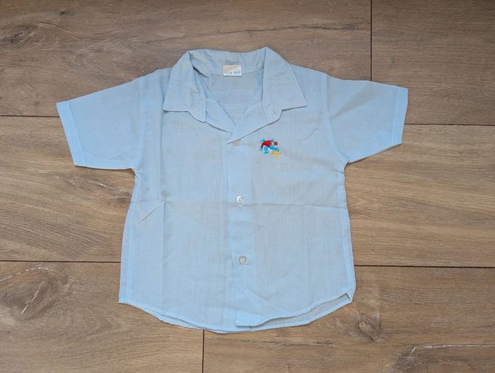 Adorable chemise vintage skieur/patineur 18 mois