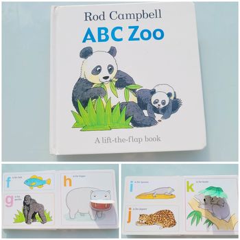 Livre imagier animé de flaps en anglais ; 🦥 ABC Zoo 🐼