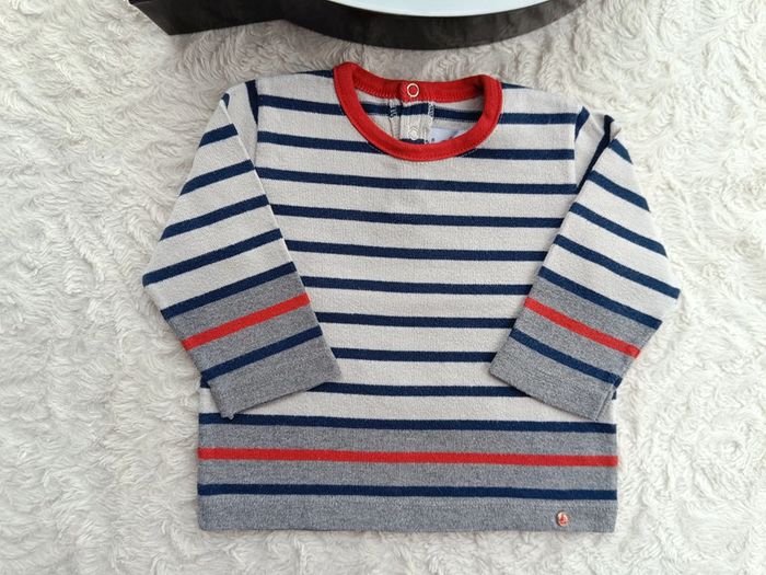 Pull à rayures Garçon 6 mois Petit bateau 100% coton - photo numéro 2