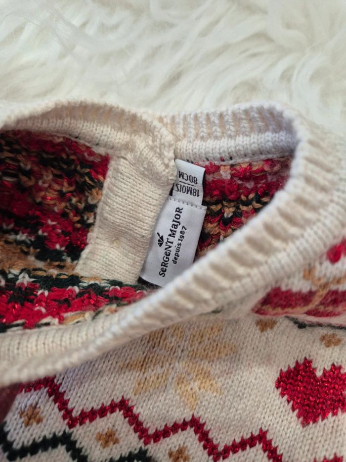🎄 Magnifique pull de Noël Sergent Major 18 mois - photo numéro 7