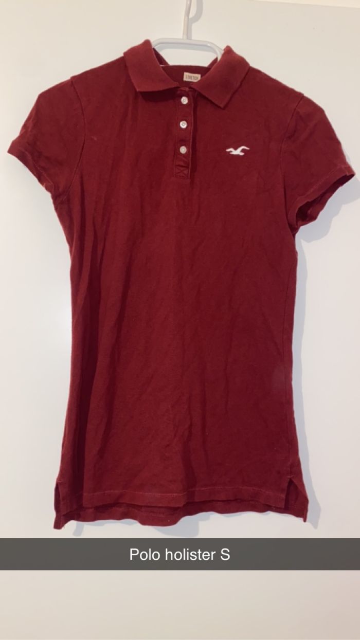 Polo hollister S Bordeaux