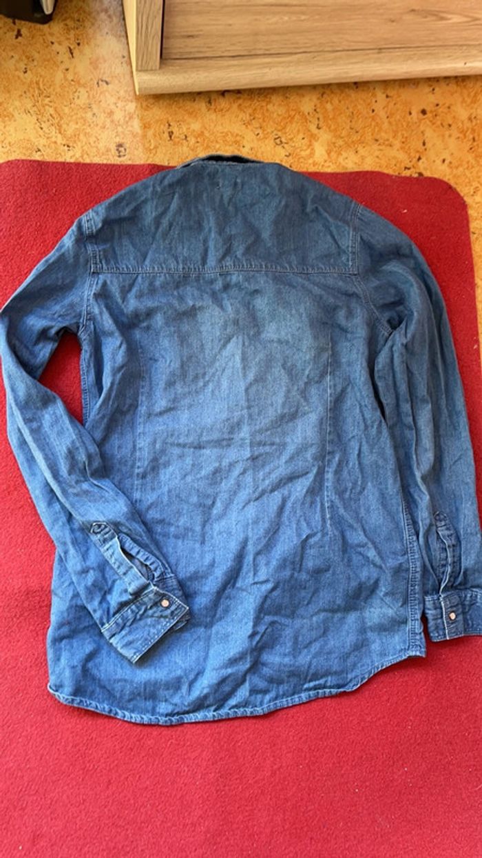 Jolie chemise en jean fille taille 12 ans - photo numéro 4
