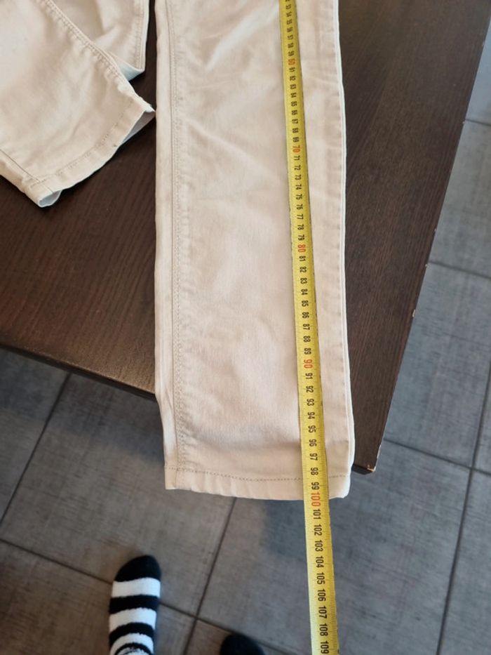 Pantalon beige souple cache cache denim taille 38 40 - photo numéro 3