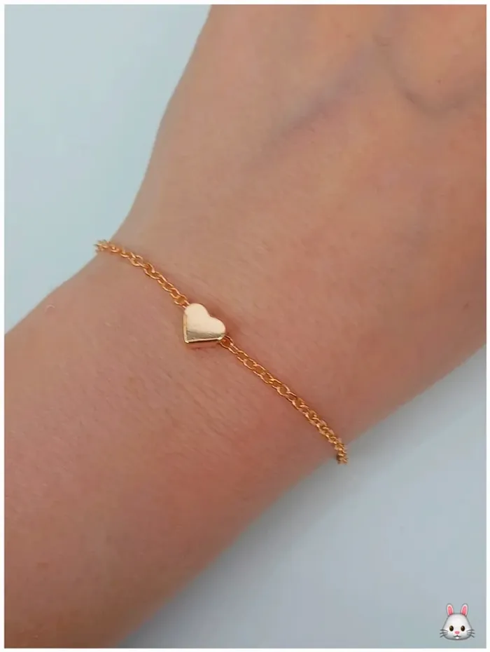 bracelet chaîne doré coeur tendance-look chic et stylé