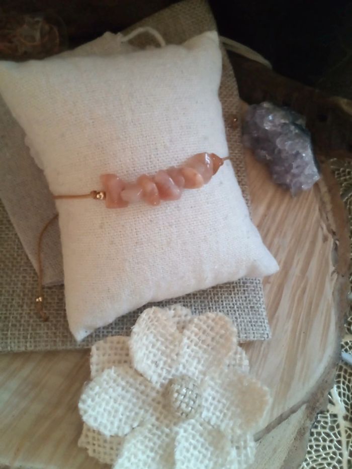Bracelet poignet ou cheville en pierres du soleil naturelles