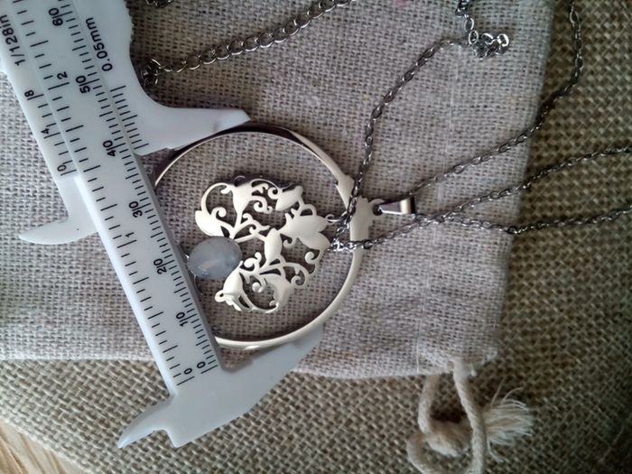 Collier arbre de vie et pierre de lune - photo numéro 2