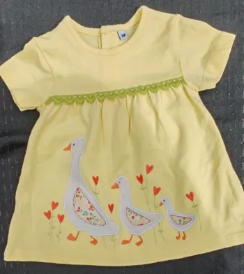 Robe épaisse Fille – Jaune pâle – 3 mois (62 cm)