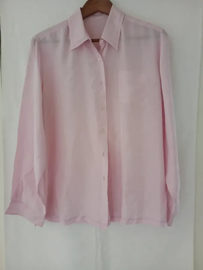 Chemise rose pale 100% soir 46
