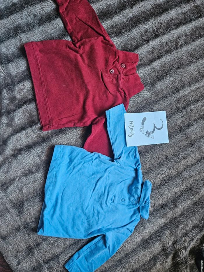 Lot 2 polos manches longues garçon