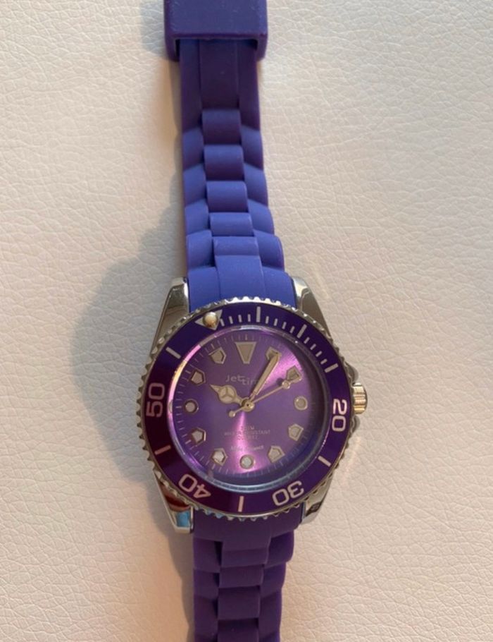 Montre Jet Time violette 3 atm résistance à l’eau Quartz - photo numéro 2