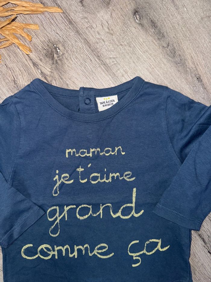 T shirt manches longues 18 mois tape à l'œil - photo numéro 2