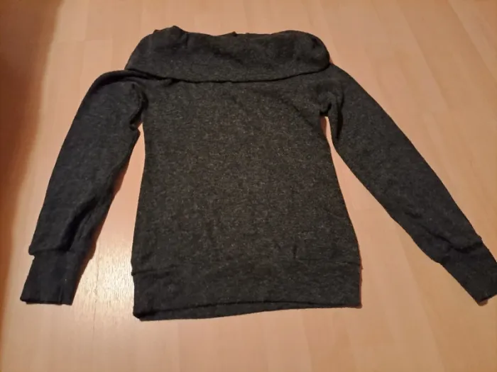 Pull Cache Cache Gris Anthracite Col Bateau Taille S (T1) - photo numéro 3
