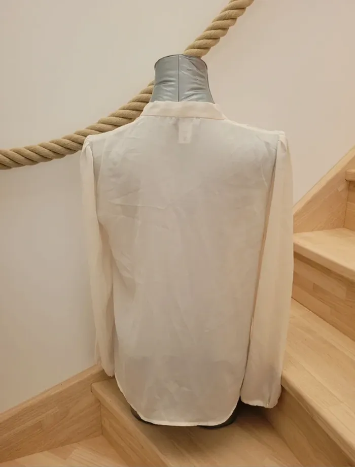 Blouse fluide avec col à nouer femme taille 38 - photo numéro 3