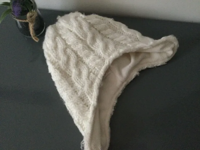 Bonnet cache oreilles blanc - photo numéro 2