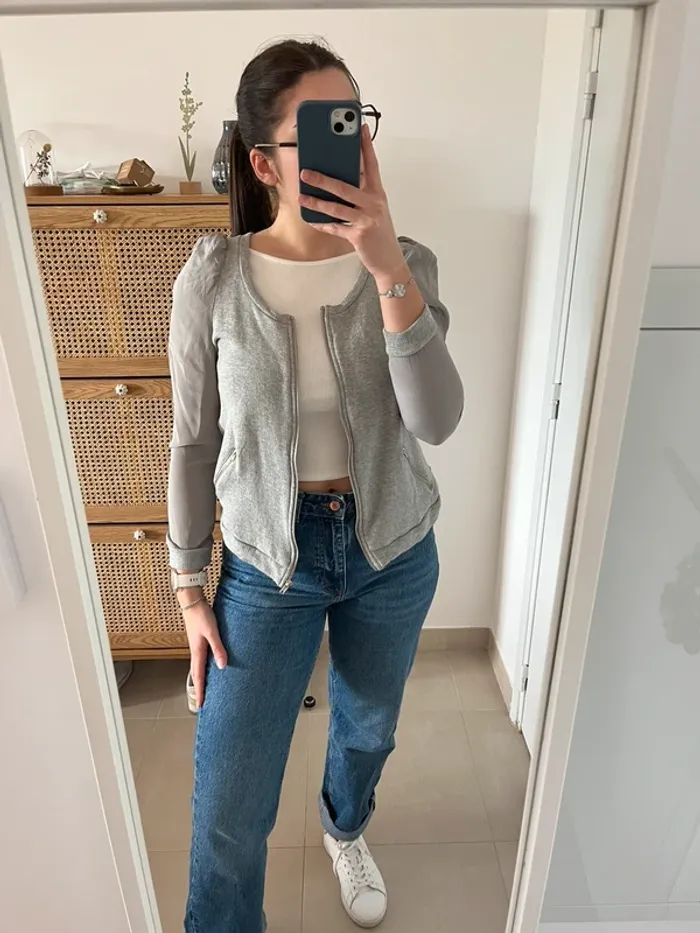 Veste/gilet gris en soie Two Days - photo numéro 9