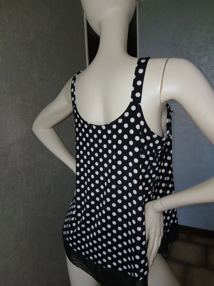 top noir à pois blanc sienna si taille 42 - photo numéro 2