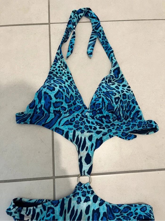 Maillot de bain 1 pièce Léopard bleu Taille S / M Leonado - photo numéro 4